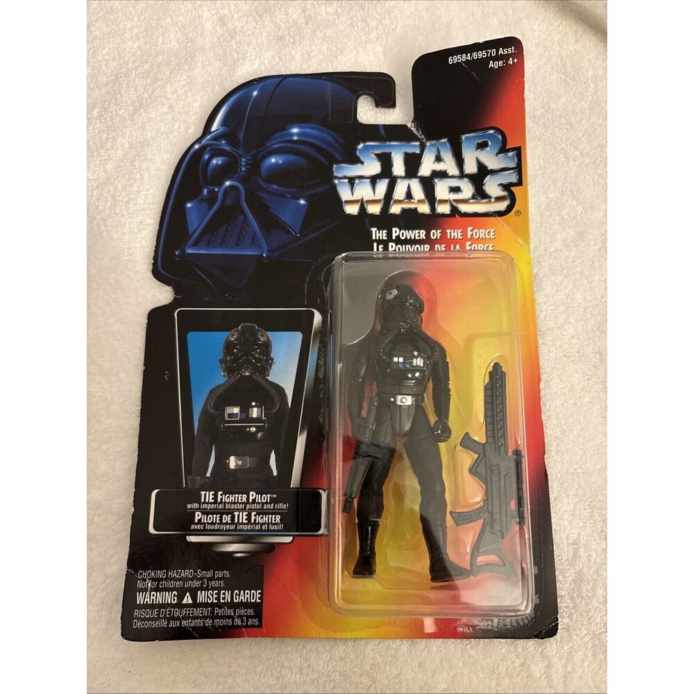 1995 Kenner Star Wars POTF Red Card Tie Fighter Pilot 3.75" Figure Sealed